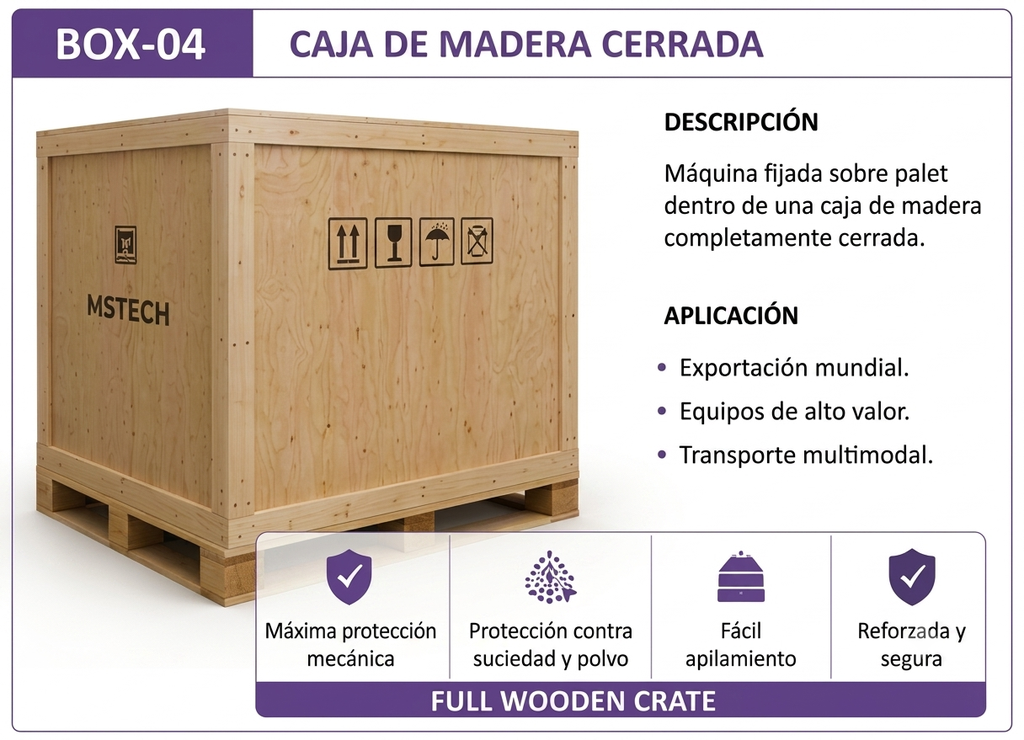 Closed wooden crate