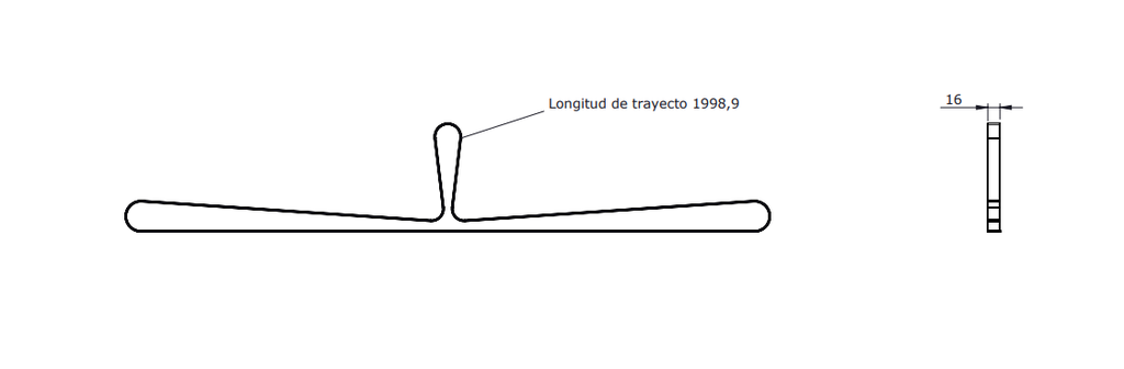 CORREA T5/2000 (Longitud de trayecto 1998,9 mm y grosor 16mm) SMT