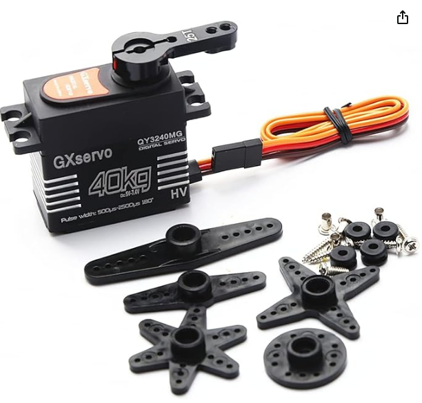 YOUUZ Servo Digital RC Servo 40KG Metal Impermeable Servo Maquetas Dirección con Engranaje de Metal para Modelos RC, Alas rígidas SMT
