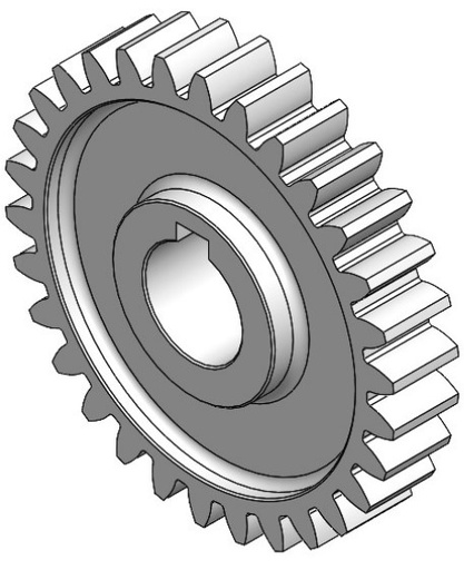 [e_PINFI-0563-B00-00000_MSTECH Europe] ENGRANAJE M1.5 Z30 PAVONADO S/P.0563 - Engranaje grande transmisión flip SMT